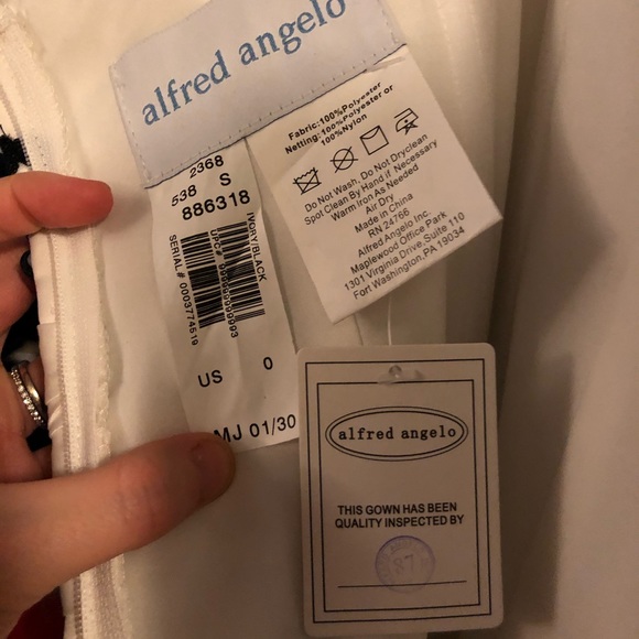 Alfred Angelo Floral Wedding Gown NWT Sz 0 - Picture 8 of 8